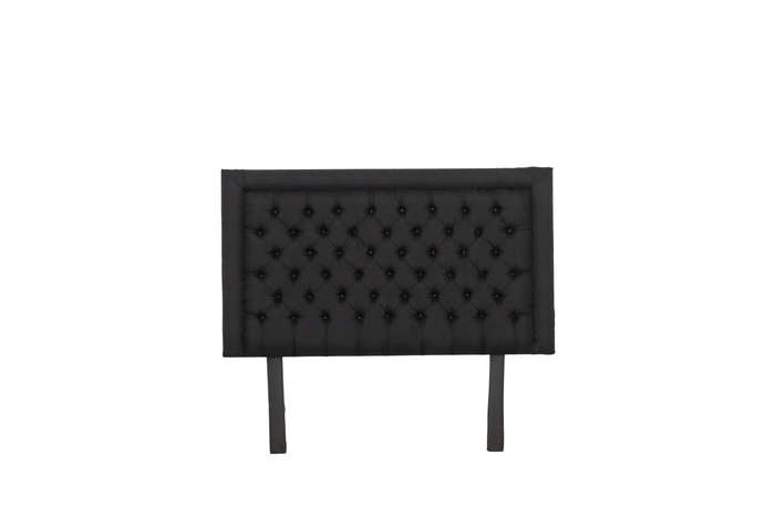 Nadine Headboard - Queen/Double - Black Covered Button