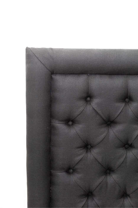 Nadine Headboard - Queen/Double - Black Covered Button