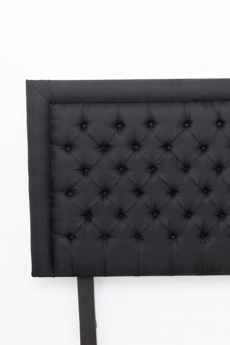 Nadine Headboard - Queen/Double - Black Covered Button