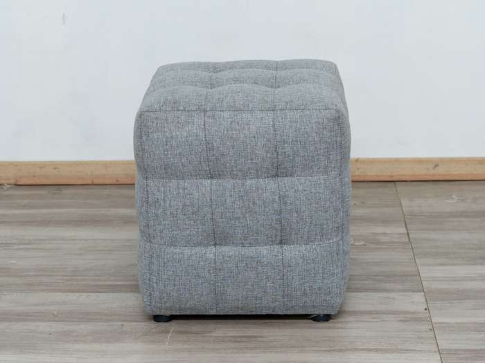 Daniel Studded Ottoman - Non Storage - Grey