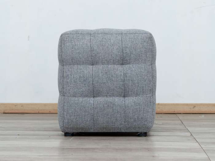 Daniel Studded Ottoman - Non Storage - Grey