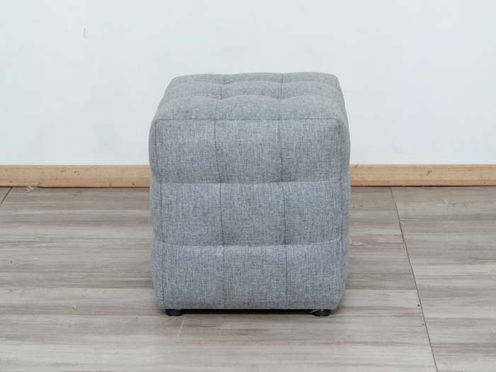 Daniel Studded Ottoman - Non Storage - Grey