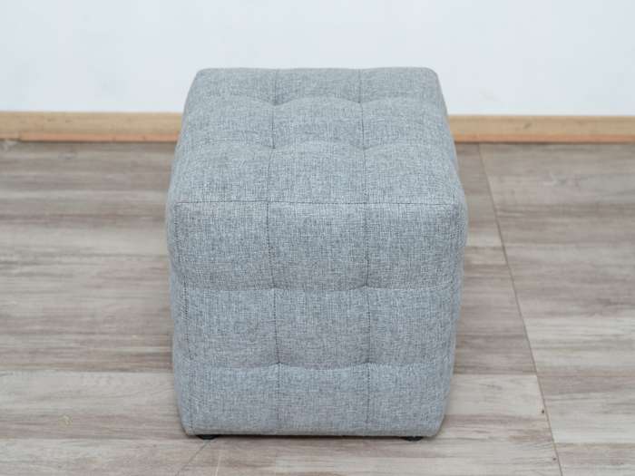 Daniel Studded Ottoman - Non Storage - Grey
