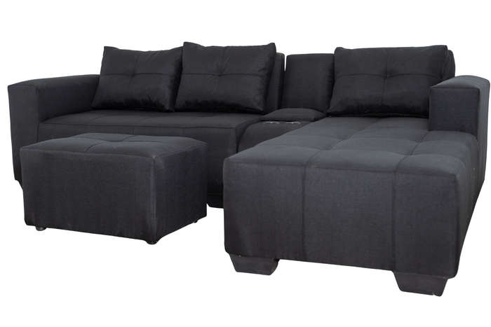 Chelsea Corner Sofa - Black - Right Hand