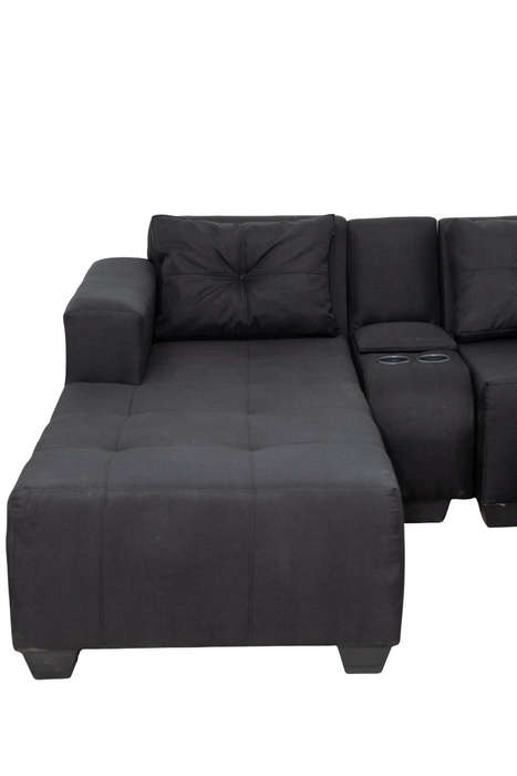Chelsea Corner Sofa - Black - Left Hand