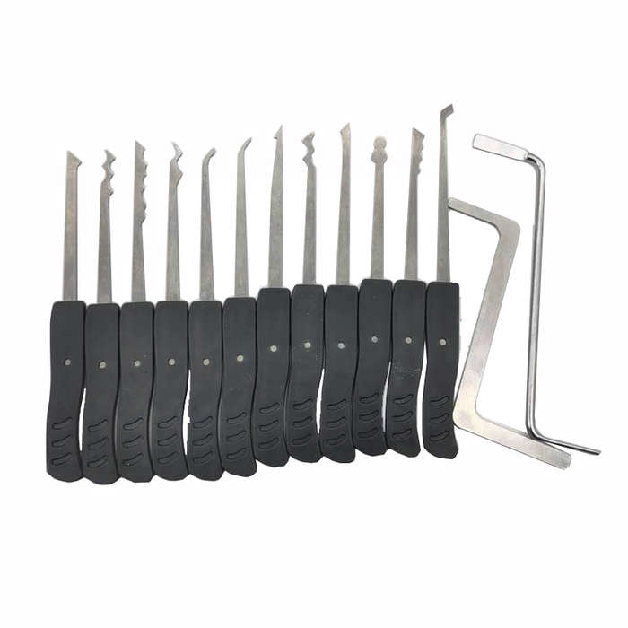 12 Piece Stainless Steel Mini Lock Pick Set