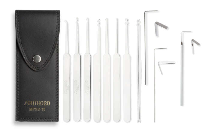 SouthOrd MPXS-11 Eleven Piece Lockpick set with metal handles