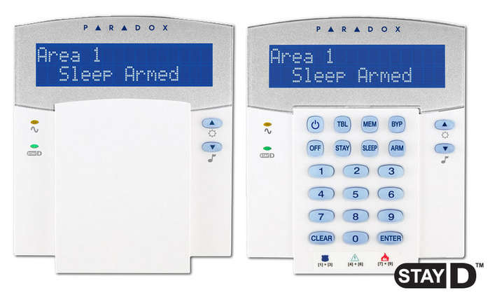 Wireless Home Alarm Kit Paradox MG5050 - K32 LCD, 2xPMD2, 2xREM25 + 2 FREE DCTXP2 2-Zone Door