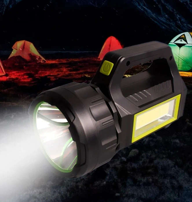 Solar rechargeable hand hold camping lamp with 40 LED beads