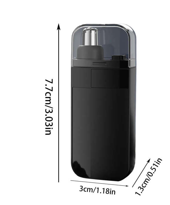 PORTABLE NASAL HAIR TRIMMER , USB RECHARGEABLE , WATERPROOF WITH DUST PROTECTION COVER