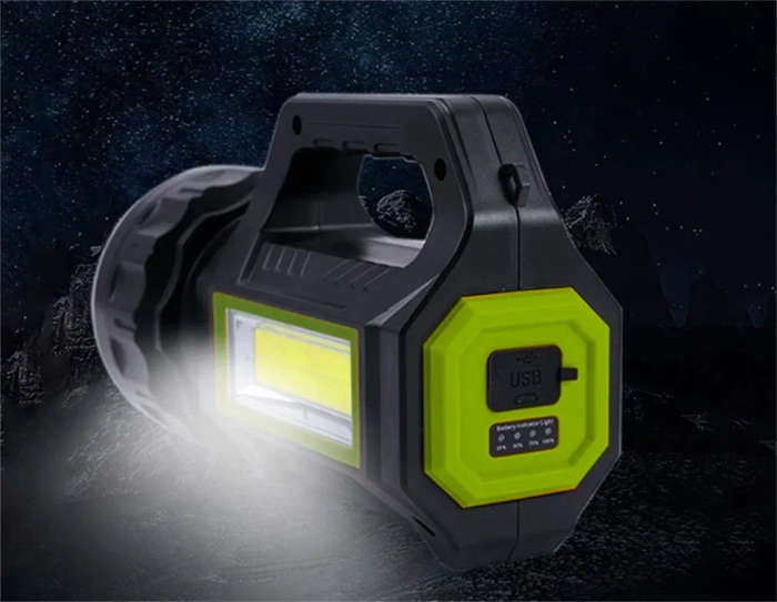 Solar rechargeable hand hold camping lamp with 40 LED beads