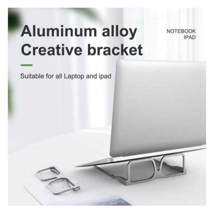 Dmart MacBook Glass Design Foldable Notebook Desk Stand Holder