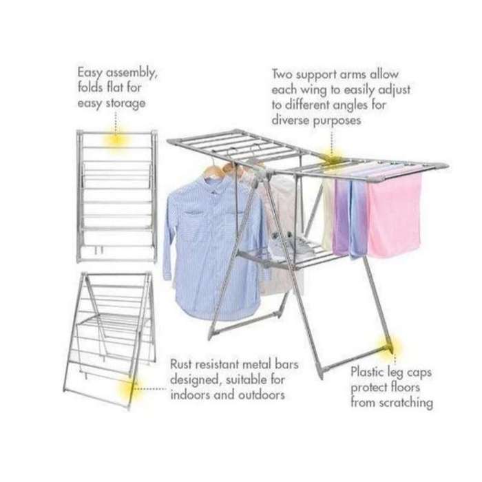 Foldable Y Cloth Drying Rack-Blue