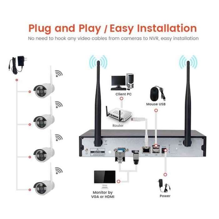 NVR Kit 8CH 1080P Outdoor camera with 8CH NVR CCTV IP Camera System