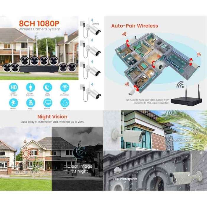NVR Kit 8CH 1080P Outdoor camera with 8CH NVR CCTV IP Camera System