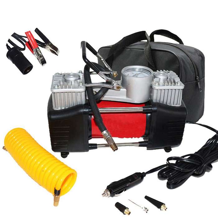 Portable Air Compressor 150PSI with Dual-Powered Cylinder