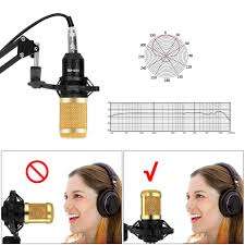 BM 800 Condenser Microphone Professional Mic Kit Gold