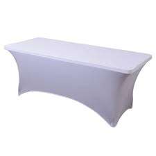 Stretch Trestle Tablecloth - White
