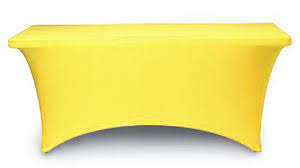 Stretch Trestle Tablecloth - Yellow