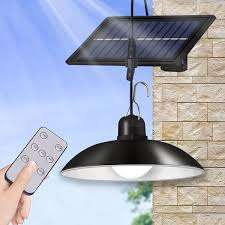 Solar LED Light with Panel and Long Wire and Remote