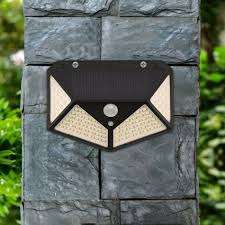 100 LED Solar Motion Wall Light - 9 Pack
