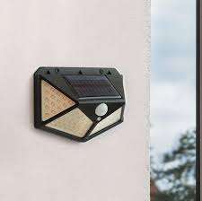 100 LED Solar Motion Wall Light - 9 Pack