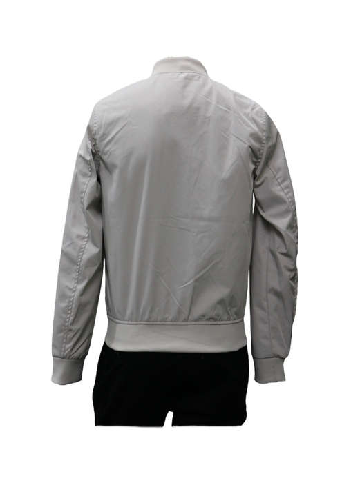 Mens Sleek Silver Bomber Jacket
