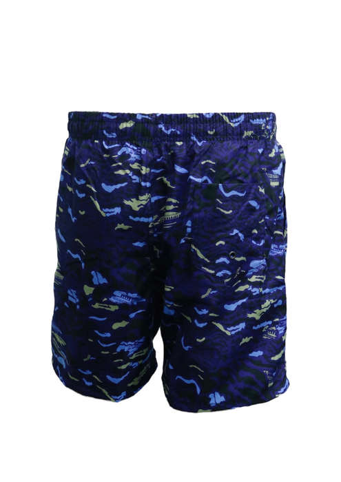 Mens Blue Army Print Swim Shorts