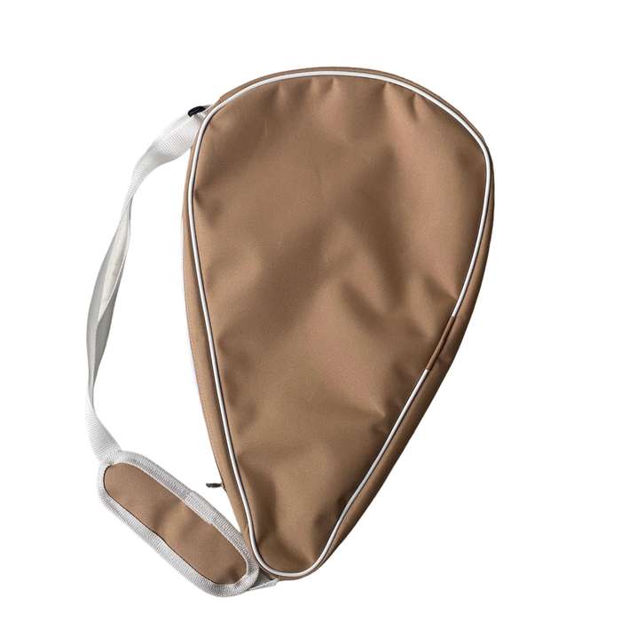 Padel Tennis Racket Cover - Tan with White Lining