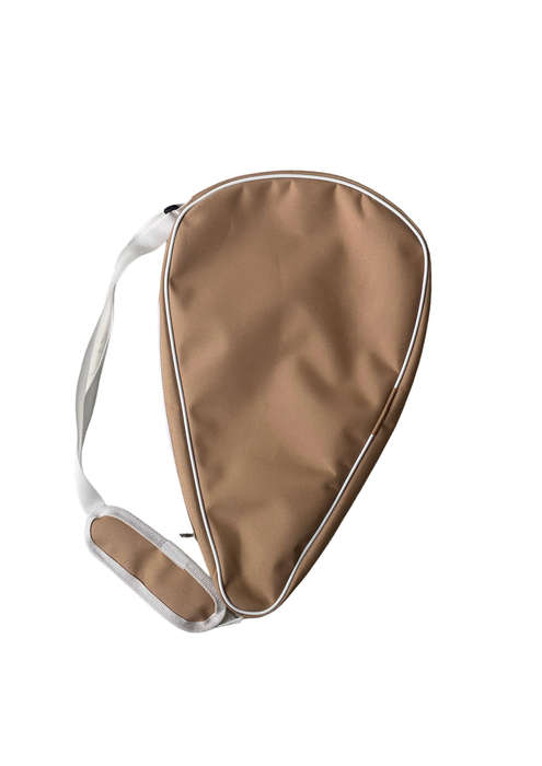 Padel Tennis Racket Cover - Tan with White Lining