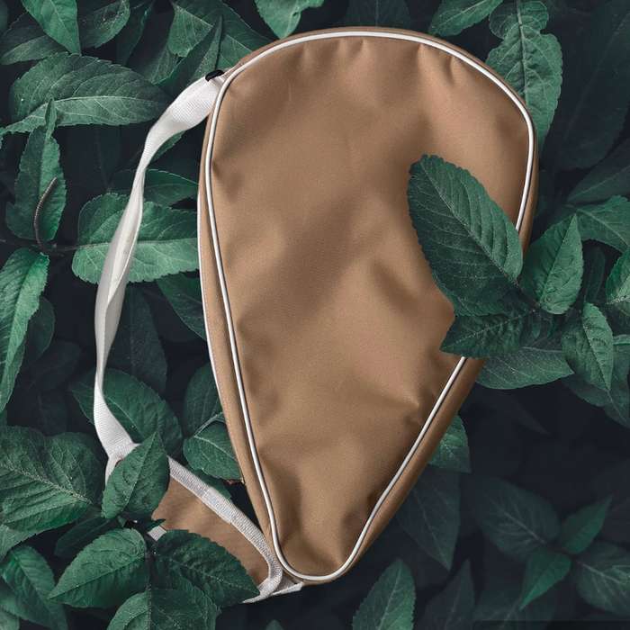 Padel Tennis Racket Cover - Tan with White Lining