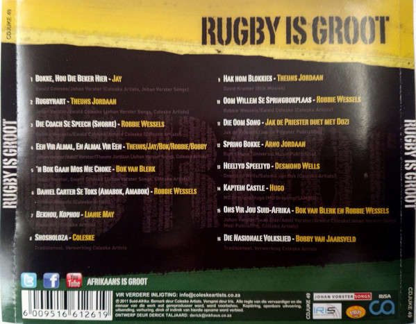 Rugby Is Groot (Music CD)