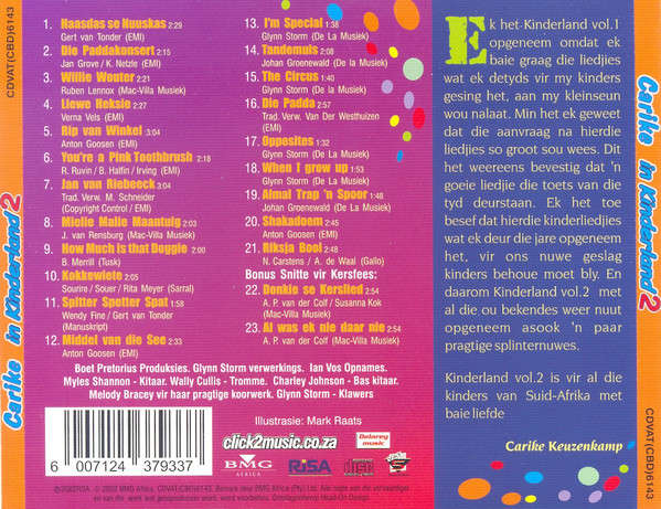 Carike Keuzenkamp  Carike In Kinderland 2 (Music CD)