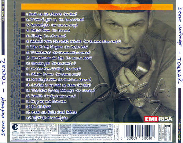 Steve Hofmeyr  Toeka 2 (Music CD)