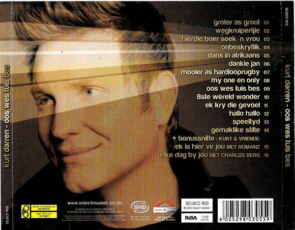 Kurt Darren  Oos Wes Tuis Bes (Music CD)