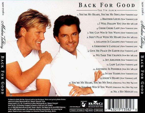Modern Talking  Back For Good (The 7th Album) (Music CD)
