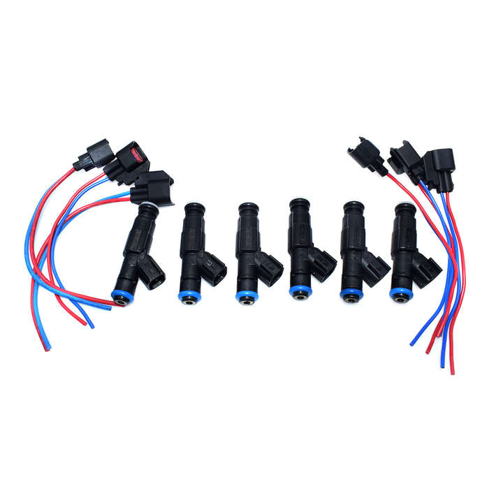6 Set Fuel Injector & Connector 280155784 For 99-04 Jeep Cherokee Grand Wrangler