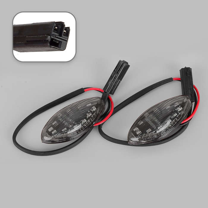 Pair Black Lens Turn Signal Marker Light Lamp fit for Honda Grom 125 13-2019