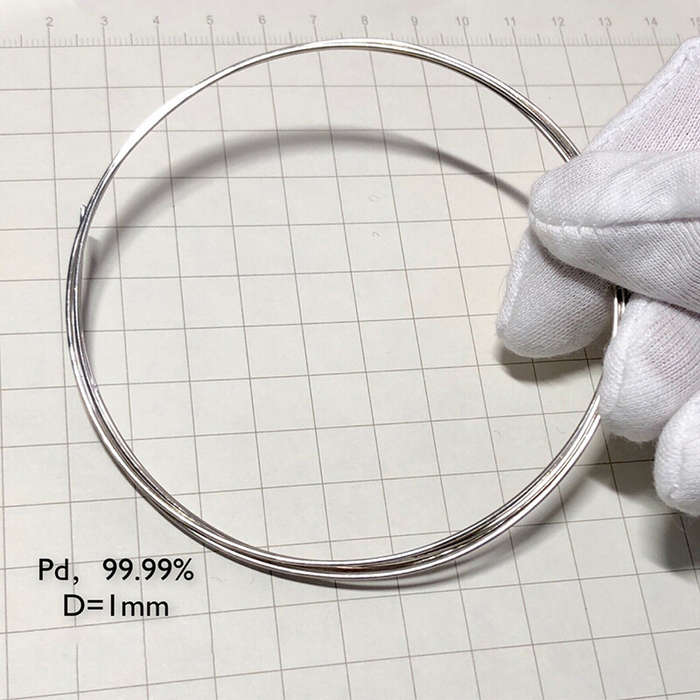 99.99% Pure Palladium Wire Pd Diameter 1mm Length 10mm