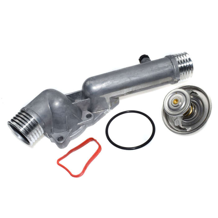 For BMW E39 528i ALUMINUM Thermostat Housing Cover W/ THERMOSTAT 97 98 NEW