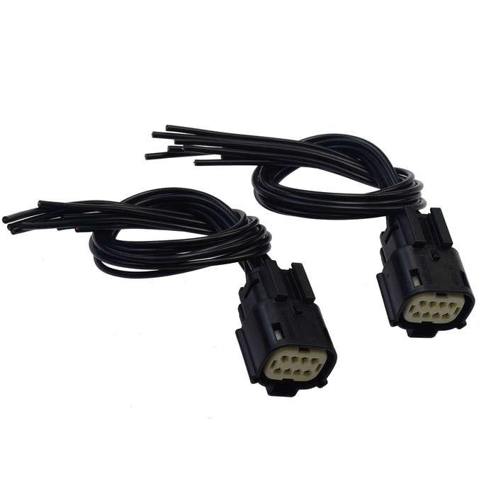 2PCS Headlight 6-Pin Wire 8Way Pigtail Connector For 2016-18 Chevrolet Silverado