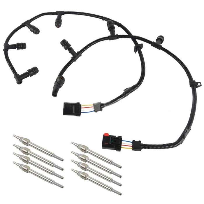 8x Glow Plugs & Plug Harnesses & ControlleFIt For Ford 6.0L Powerstroke Diesel
