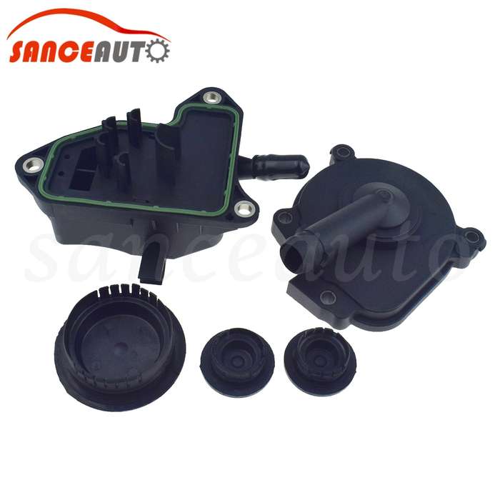Oil Separator Crankcase Vent Valve PVC Breather & Cam Plug Set For Mercedes M272
