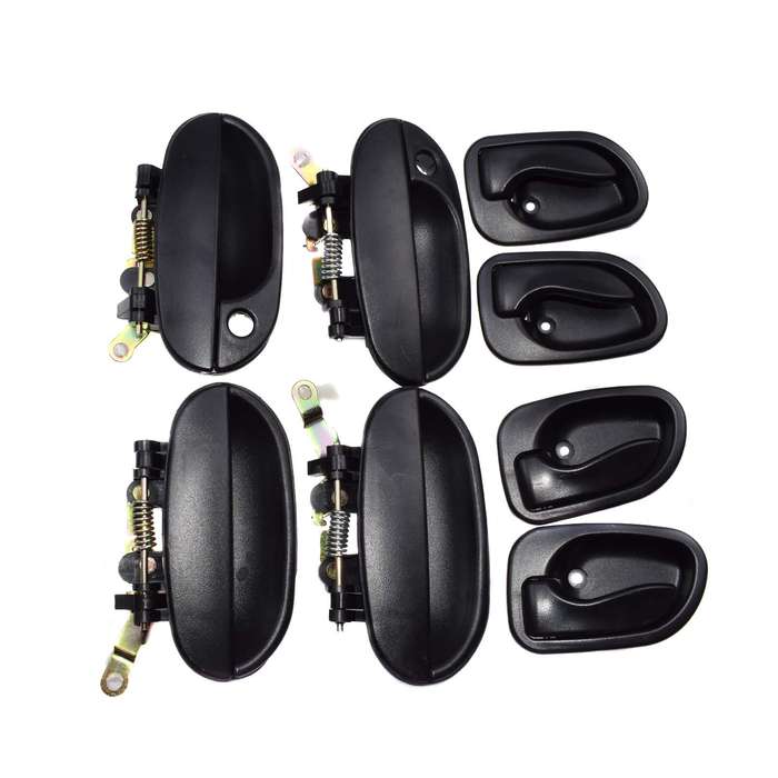 8PCS Outside & Inside Door Handle Front Rear Left Right For 95-99 Hyundai Accent