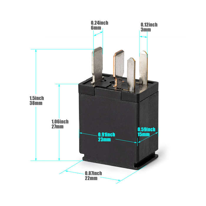 10X 4-PIN Relay Black Multi-Purpose Relay 8T2T-14B192-AA for Fusion F150 F-250