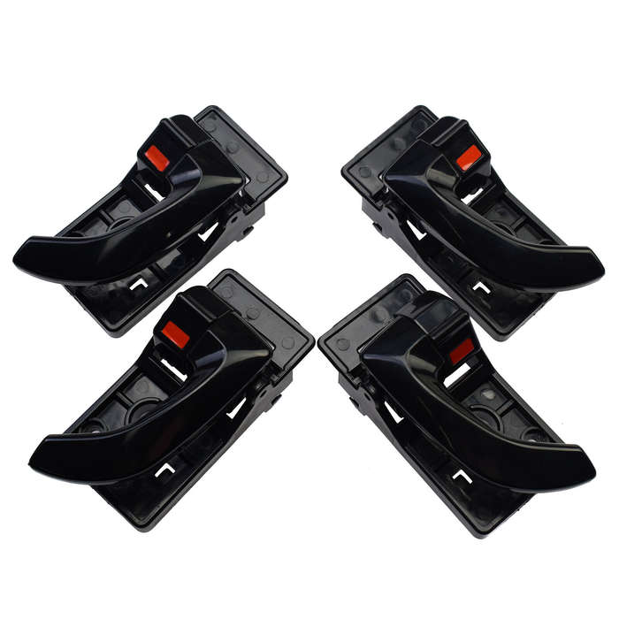 4X Black Inside Door Handle Front Rear Left Right For 2005-09 Hyundai Tucson New