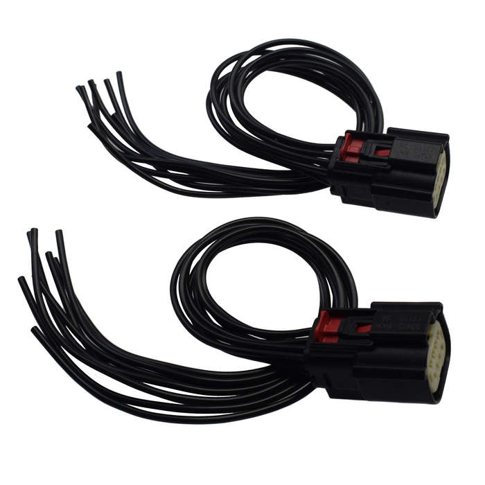 2PCS Headlight 6-Pin Wire 8Way Pigtail Connector For 2016-18 Chevrolet Silverado