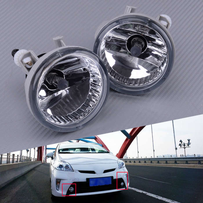 1 Pair Front Fog Light Driving Lamp Fit for Toyota Prius 04-09 Highlander 04-07
