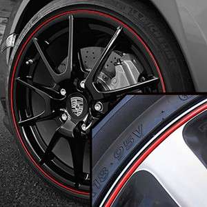Wheel Rim Lip Protector Stripe (Orange )