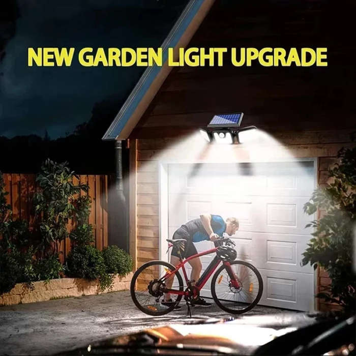 Split Solar Wall Lamp 3 Head Solar Wall Light Outdoor Security Lamp